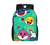 Sac à dos Baby Shark pour adolescent, cartable en toile, sac à dos pour ordinateur portable, unisexe-XTYD9333 Noir
