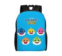Sac à dos Baby Shark pour adolescent, cartable en toile, sac à dos pour ordinateur portable, unisexe-XTYD9329 Noir