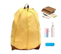 Sac à dos banane - Cartable d'école ludique, taille moyenne pour usage quotidien, tissu polyester durable, style de voyage léger et décontracté, coupe universelle pour étudiants et adolescents, usage