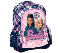 Sac À Dos Barbie Polyester Imprimé Écossais Campus Rose TU