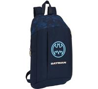 Safta BATMAN LEGENDARY - Mini sac à dos pour un usage quotidien, idéal pour les enfants de différents âges, confortable et polyvalent, qualité et résistance, 22 x 10 x 39 cm, couleur bleu marine, bleu