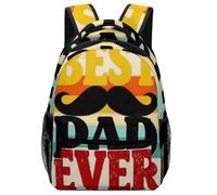 Sac À Dos Beard Best Dad Ever Sac D'École Loisirs Cartable Homme Et Femme Daypack pour Voyage Cadeau Rentrée Étudiant