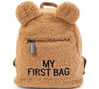 CHILDHOME, Sac À Dos Enfant Bébé, Ecole, Maternelle, Crèche, Deux Compartiments, Contenance Adaptée Lunchbag/Bouteille, Boucle De Sécurité Amovible, Déperlant, My First Bag, teddy beige