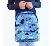 A LITTLE LOVELY COMPANY Sac à dos 23,5 x 30 x 10 cm, jaune, pour enfants, en polyester, 7 litres, avec sangle de poitrine, pour crèche et école, bleu, S