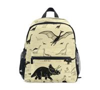 Sac à dos beige vintage dinosaure prairie amusant enfants sifflet livre sacs avec étiquette de nom pour garçons sacs à livres pour enfants 6-8 mochilas escolares para ni ?as de 5 a?os