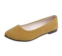 Sac à dos Big Size Slip on Flat Shallow Confort Casual Chaussures Simples Vêtements de Gym, jaune, 39 EU