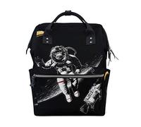 Sac à dos Bkeoy - Sac à langer astronaute - Singe - Orbiting The Moon - Sac à langer multifonction - Pour maman, papa et maman - Unisexe