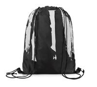 Sac À Dos Black and White Modern Abstract Art Boho Minimalist Sac De Sport Pliable Sacs À Cordon Résistant Gym Sack pour École Swimming Camping 36X42CM