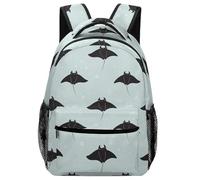 Sac À Dos Black Rays Light Blue Cartable Loisirsbookbag Ordinateur Portable Daypack pour Camping Cadeau Rentrée Étudiant