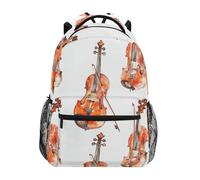Sac À Dos Blanc Violon Sac A Dos Scolaire Pour Randonnée | Rucksack durable Cartables Pour Voyages