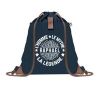 Sac à Dos Bleu avec Pochette Raphael Homme Mythe Légende - étoile - Sac de Sport et Gym avec Cordelettes en Toile - Sac Doudou - Idée Cadeau Original Collègue, Anniversaire ou Départ Retraite