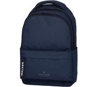 Sac à dos - Bleu nuit - 2 compartiments + poches zippées - Dos matelassé - Collège - Lycée - Walker Bleu