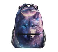 Sac À Dos Blue Eyes Wolf Rucksack Loisir Cartable Scolaire Durable Cartables pour Étudiant École Randonnée