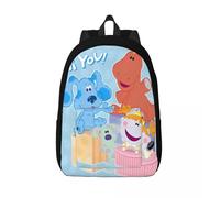 Sac à dos Blue's Clues motif chien bleu pour homme, femme, adolescent, etudiant, affaires, sac à bandoulière pour ordinateur portable avec poche Noir