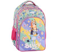 Sac À Dos Bluey 42 Cm Avec Stickers - 2 Compartiments - Bleuie Bleu / Rose / Foncé / Noir TU