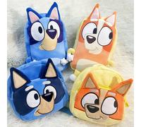 Sac à dos Bluey Bingo - Sac à dos de personnage de dessin animé mignon et réglable pour l'école, les voyages et l'utilisation quotidienne, sac à dos léger et durable avec des poches spacieuses, option