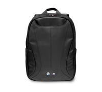 Sac à dos BMW Carbon & Leather Tricolor, noir - jusqu'à 16 pouces