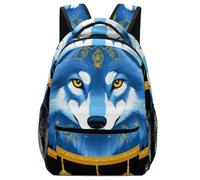 Sac À Dos Boho Totem Native American Wolf Dream Catcher Sac D'École Homme Et Femme Cartable Tendance Bookbag pour Camping Randonnée Scolaire