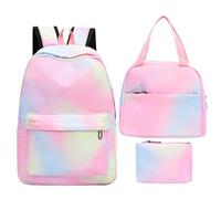 Sac à dos brillant pour filles - Sac d'école brillant, léger, imperméable et durable | Sangles réglables modernes pour étudiants, pique-niques, plein air, travail, shopping salle de sport, Ink Rainbow