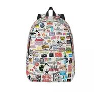Sac à dos Broadway Melody pour garcons et filles, sac d'ecole, sac à dos en toile pour ecoliers, théâtre musical, drame, sac de jour pour enfants d'âge préscolaire Noir