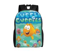 Sac à dos Bubble Guppies pour adolescent, cartable en toile, sac à dos pour ordinateur portable, unisexe-XTYD9748 Noir