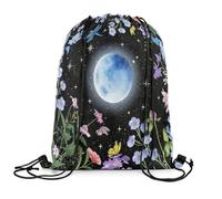 Sac À Dos Butterflies Dragonflies Wild Animals Romantic Flower Garden Rustic Gym Sack Colourful Sacs À Cordon Pliable Sac De Sport pour Voyage École Swimming 36X42CM