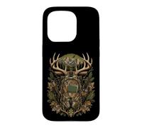 Sac à Dos Camouflage pour la rentrée Scolaire Motif cerf Hunter Student Coque pour iPhone 15 Pro
