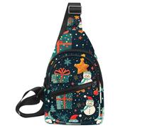 Sac à dos Candy Christmas 1 Sling, Multicolore 13., 11.8x7x1.5in/30x18x4cm