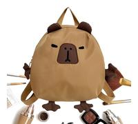 Sac à dos Capybara - Adorable sac de livre Capybara en forme de dessin animé, sac d'école léger et de grande capacité | Grand espace pour tablette, papeterie, effets pers, Taille S