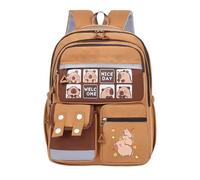 Sac à dos Capybara Kids - Impression animale mignonne, coquille en peluche douce | Grande fente d'organisateur avec harnais de sangle réglable, sac à fermeture éclair léger pour les fournitures scolai