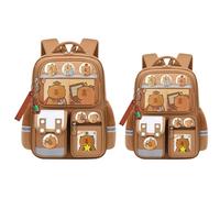 Sac à dos Capybara - Sac d'école Capybara | Cartoon Laptop Voyage de livres décontractés | Tissu Oxford 15,35 x 11,42 x 5,91 pouces Utilisation de stockage pour le camping l'école d'anniversaire en