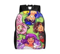 Sac à dos Cartoon Aphmau, décontracté, réglable, pour l'école, unisexe, pour ordinateur portable, léger, grande capacité, pour voyage, cartable - XTYD6251 Noir