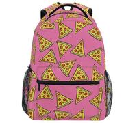 Sac À Dos Cartoon Pizza on Pink Cartables Classique Sac A Dos Scolaire Durable Rucksack pour École Étudiant Voyage