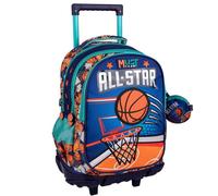 Sac À Dos Chariot 45 Cm Nba All Star ? 3 Compartiments Zippés Bleu / Orange / Clair / Bleu TU