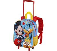 Sac à Dos Chariot Disney Mickey & Naissance 3D pour École Et Asile Avec Roue