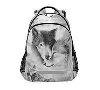 Sac à dos cheval blanc pour étudiants, garçons et filles, sac à dos d'école de voyage, imprimé 1, taille unique, Couleur 3, Talla única, Moderne ou contemporain