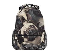 Sac À Dos Chien Carlin Drôle Cartable Scolaire Pour Travail