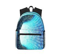 Sac À Dos Code Binaire Cool Cartable Scolaire Classique Rucksack Loisir Sac A Dos Scolaire pour École Randonnée Travail