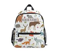 Sac À Dos Collection Personnalisée De Noms/Textes d'animaux Cartable Scolaire Classique Cartables Durable Rucksack pour Camping Voyages Randonnée