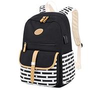 Sac a Dos College Sac à Dos Scolaire Fille Garcon Lycée Ordinateur Femme Sac à Dos Collège Enfants Ado Sac a Dos Ecole Ecolier Cartables Scolaires Filles Primaire Sac à Lunch Sac de Stylo Loisir Noir