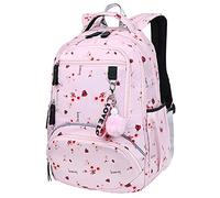 Sac a Dos College Sac à Dos Scolaire Fille Lycée Ordinateur Femme Sac à Dos Collège Enfants Ado Sac a Dos Ecole Ecolier Cartables Scolaires Filles Primaire Sacs a Dos Rentrée Scolaire Impermeable Rosé