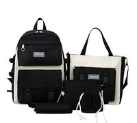 Sac à Dos College Scolaire Sac D'école Set Sac à Dos Ecole École Lycee Sac a Dos Voyage College Fille Backpack Sacs à Dos Scolaires Personnalisé Sac à Dos Ado Lycée Lyceenne Collège School Bag Noir