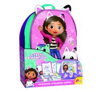 Lisciani – Sac à dos coloriage Gabby's – Multicolore – Avec feutres, crayons et pages à colorier – TU
