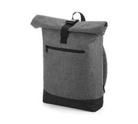 BagBase Sac à dos 12 litres Taille unique Gris chiné/Noir