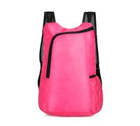 Sac à dos confortable à double sangle portable étanche pour vélo en extérieur et usage quotidien Sac de voyage en polyester, rose rouge, taille unique