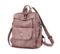 Sac à dos confortable en cuir pour femme Sac à dos étudiant Sac à dos de voyage Sac à dos facile transparent (rose, taille unique)