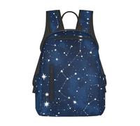Sac À Dos Constellation Galaxy Starry Night Stars Glow in The Dark Midnight Bookbag Tendance Sac D'École Ordinateur Portable Cartable pour Voyage Randonnée Étudiant