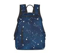Sac À Dos Constellation Galaxy Starry Night Stars Glow in The Dark Midnight Cartable Tendance Sac D'École Loisirs Bookbag pour Cadeau Rentrée Scolaire Étudiant