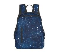 Sac À Dos Constellation Galaxy Starry Night Stars Glow in The Dark Midnight Sac D'École Tendance Backpack Homme Et Femme Daypack pour Cadeau Rentrée Voyage Étudiant