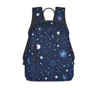 Sac À Dos Cool Zodiac Constellation Galaxy Starry Night Stars Glow in The Dark Midnight Cartable Ordinateur Portable Sac D'École Tendance Daypack pour Randonnée Camping Voyage